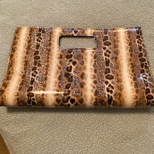 Cheetah print clutch